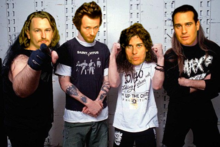 The Pilots at their prime as a metal band. L-R: Eric-Paul Kretz, Scott Anselmo, "Dimebag" Dean DeLeo, and Robert Brown.