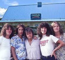 REO Speedwagon, minutes after digging into a short stack.